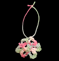 Crotchet Flower Key Chain Created by my 9 year old Daughter