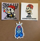 3 PACK OF STICKERS- FREE SHIPPING