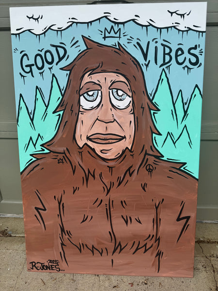 SASQUATCH ‘GOOD VIBES’ Original Painting